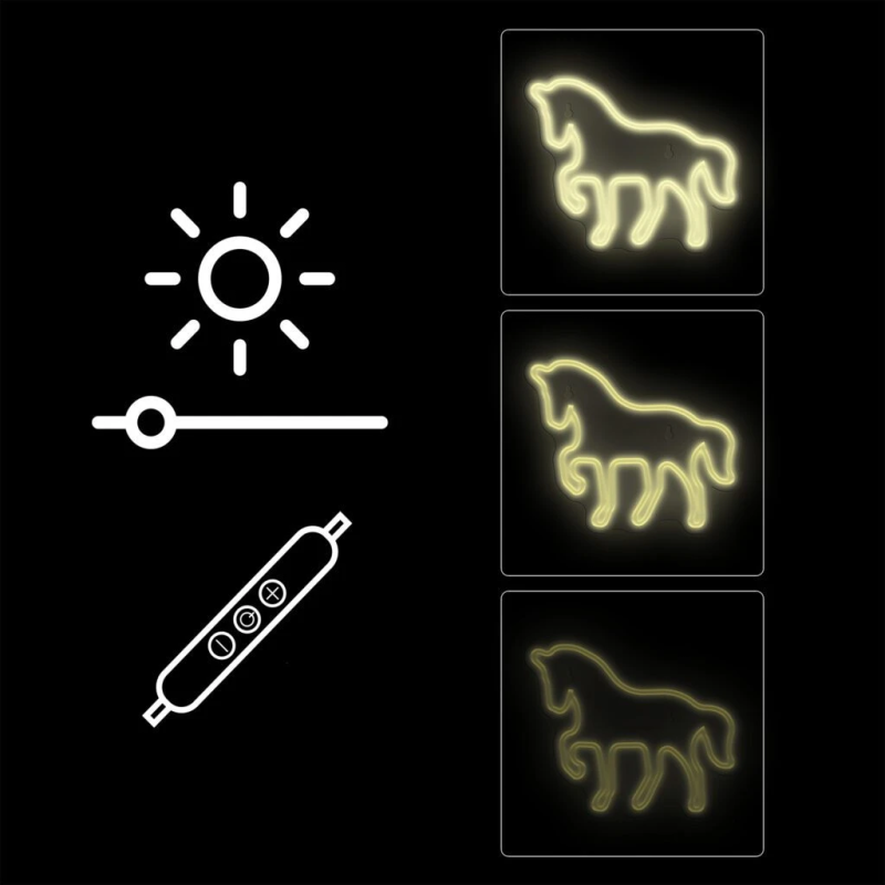 Manta SNL103WH Style Neon Lights HORSE White