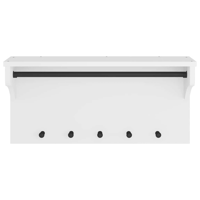 vidaXL sienas mēteļu pakaramais, SANDNES, balts, 87x30x42 cm, priede