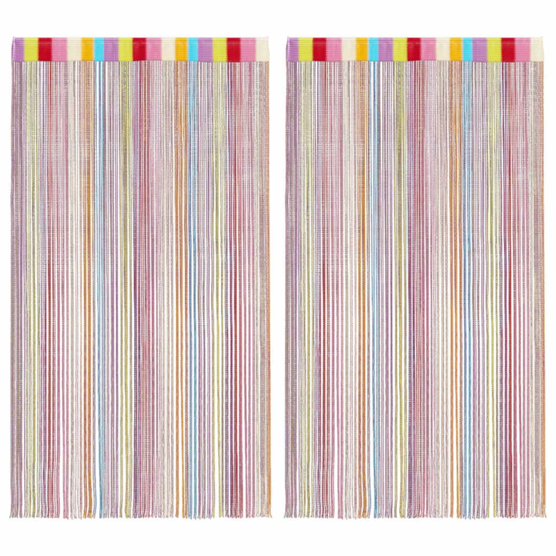 vidaXL bārkšu aizkari, 2 gab., 140x250 cm, daudzkrāsaini