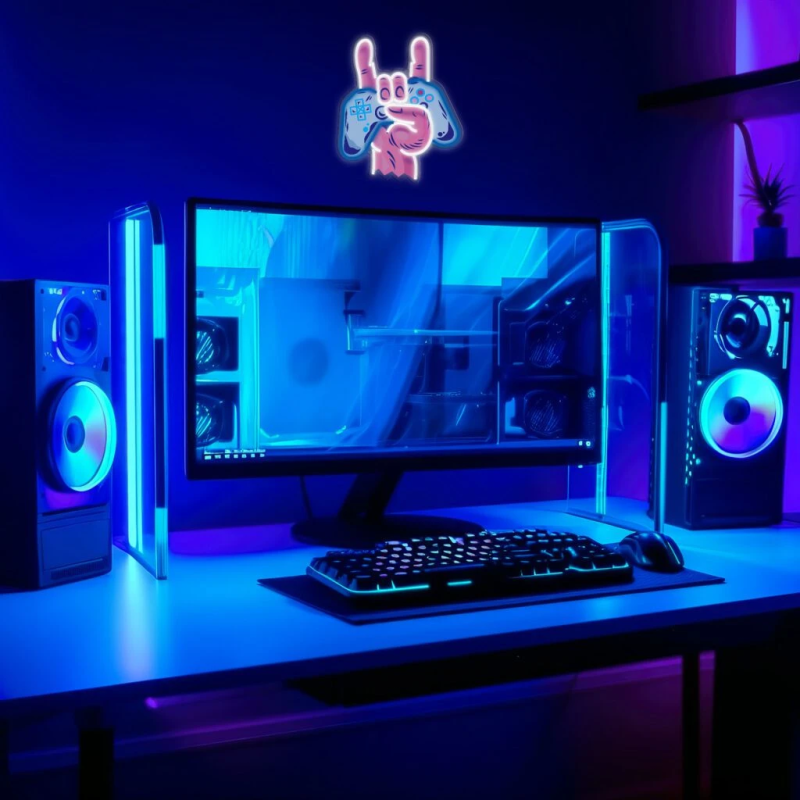 Manta SNL109MT Style Neon Lights HAND WITH GAMEPAD