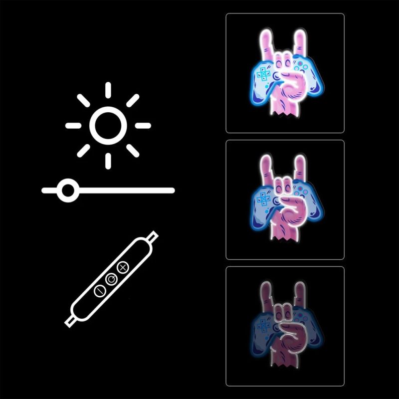 Manta SNL109MT Style Neon Lights HAND WITH GAMEPAD