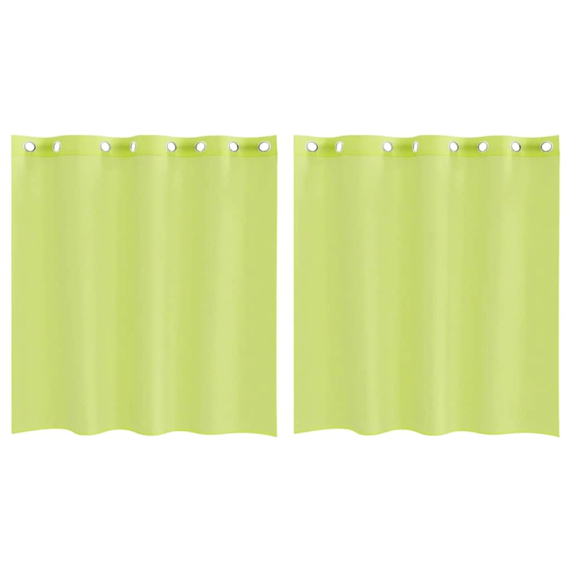 vidaXL Voile aizkari ar starplikām 2 gab Apple Green 140x140 cm