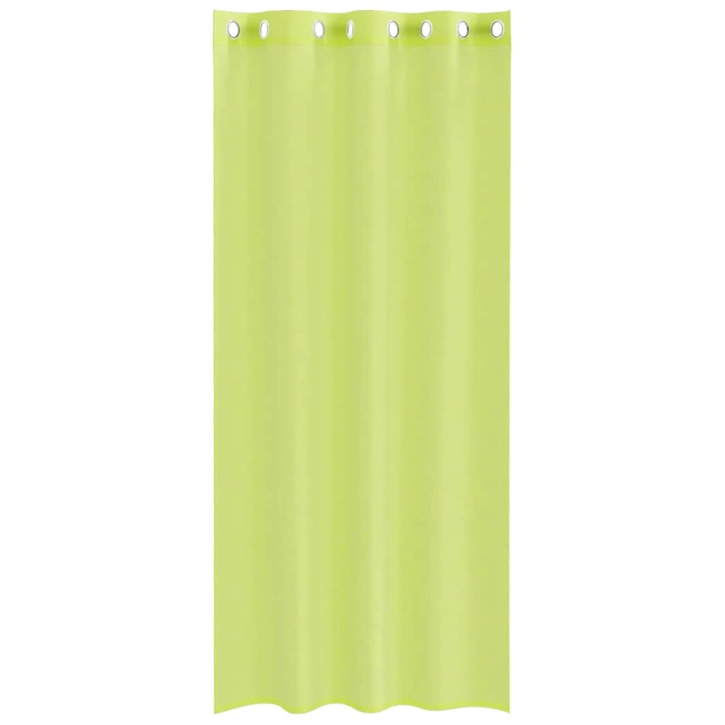 vidaXL voile aizkari ar starplikām, 2 gab., dzeltenzaļi, 140x245 cm