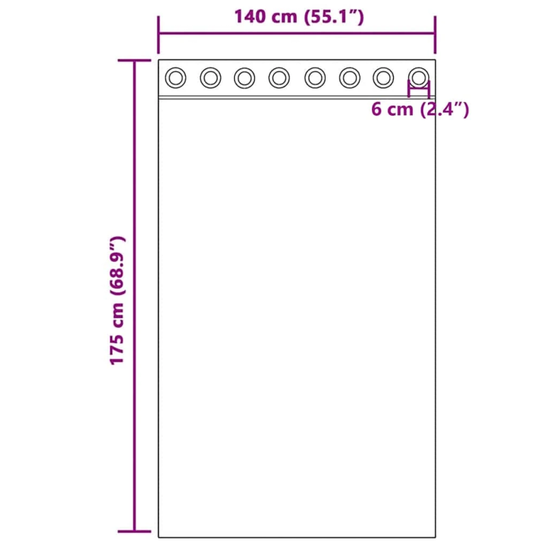 vidaXL voile aizkari ar starplikām, 2 gab., melni, 140x175 cm