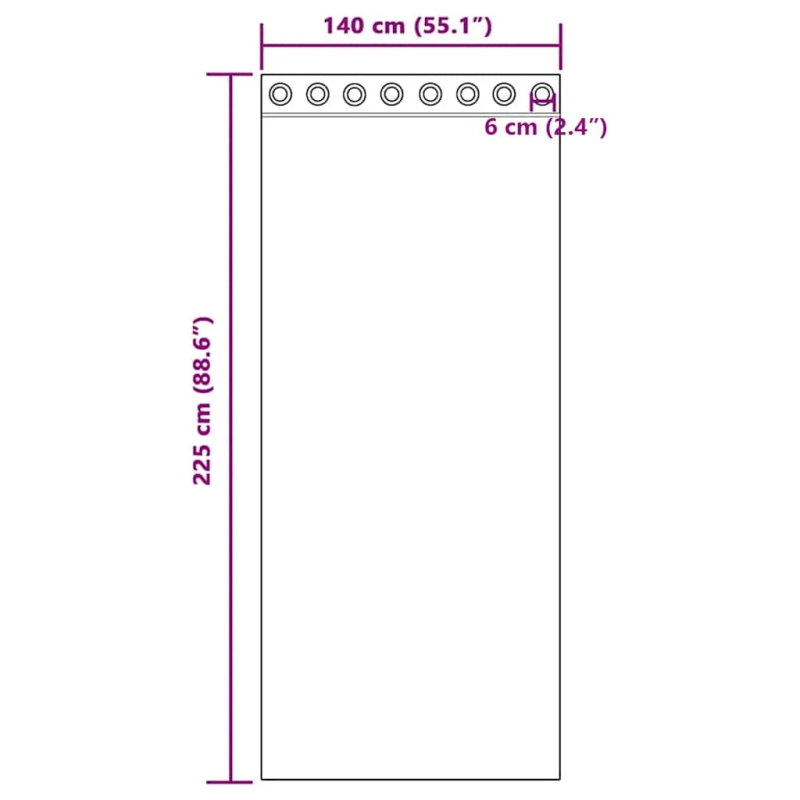 vidaXL voile aizkari ar starplikām, 2 gab., melni, 140x225 cm