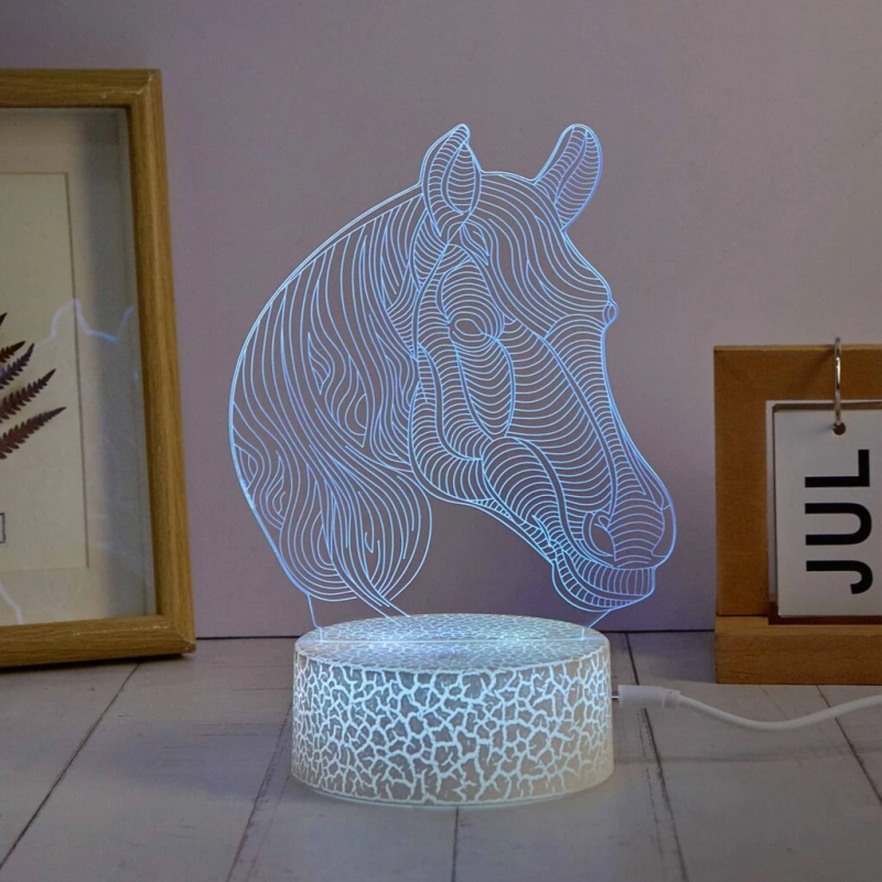 Manta SNL116RGB LED lamp Light decoration Horses RGB 3D