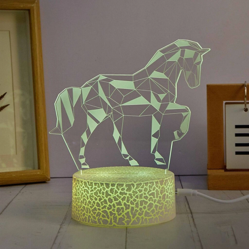 Manta SNL116RGB LED lamp Light decoration Horses RGB 3D