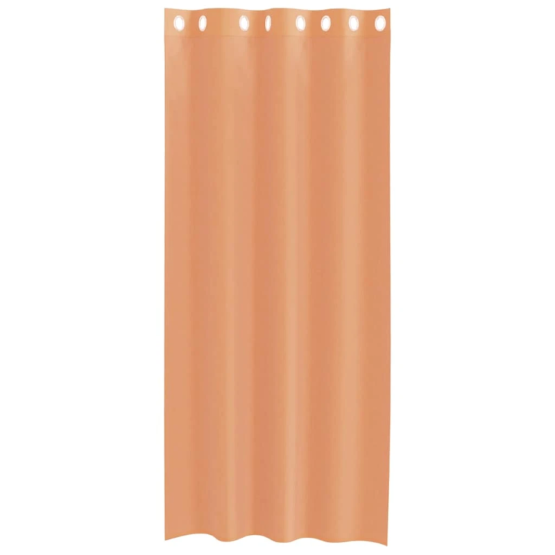 vidaXL voile aizkari ar starplikām, 2 gab., sarkanbrūni