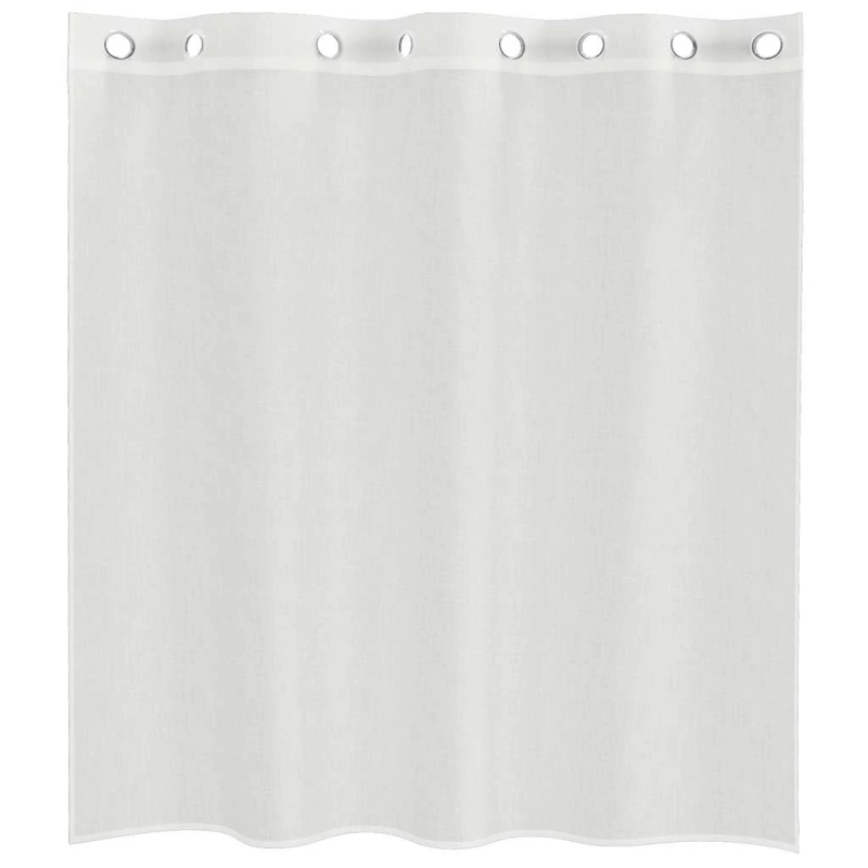 vidaXL voile aizkari ar starplikām, 2 gab., balti