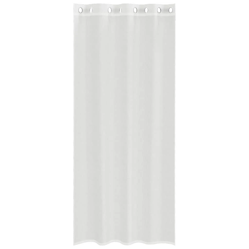 vidaXL voile aizkari ar starplikām, 2 gab., balti