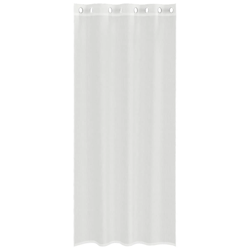 vidaXL voile aizkari ar starplikām, 2 gab., balti