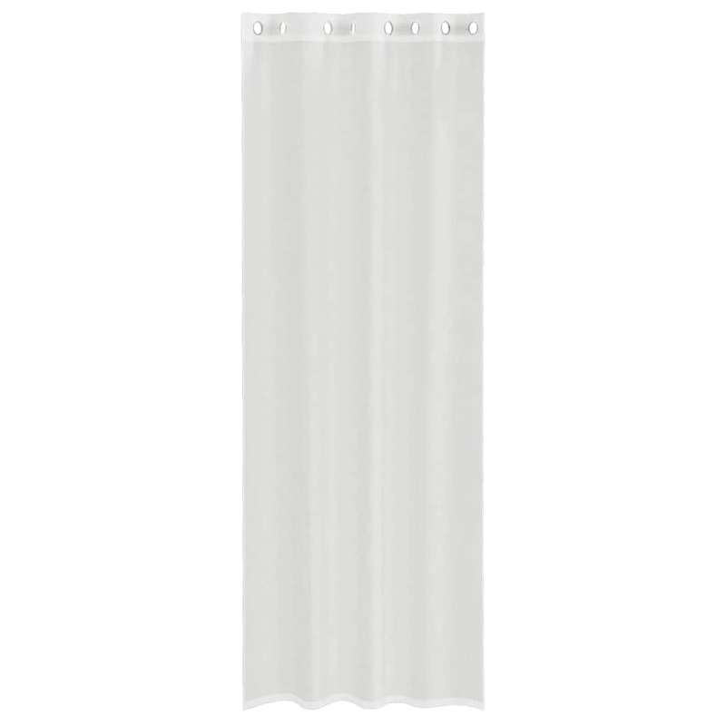 vidaXL voile aizkari ar starplikām, 2 gab., balti