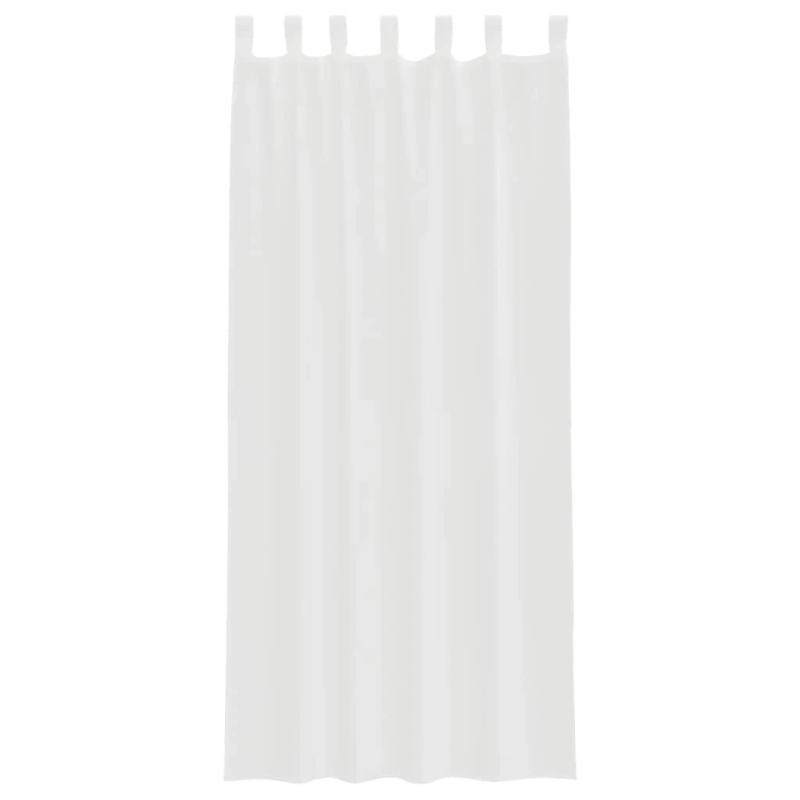 vidaXL Voile aizkari ar cilpām 2 gab Balts 140x245 cm