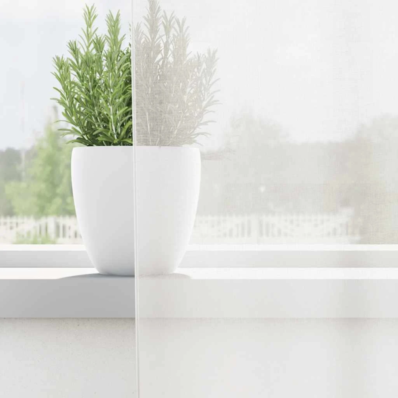 vidaXL Voile aizkari ar cilpām 2 gab Balts 140x245 cm