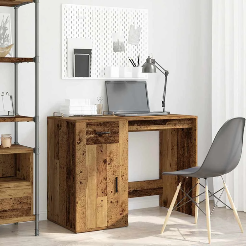 vidaXL rakstāmgalds, veca koka, 100x49x75 cm, inženierijas koks