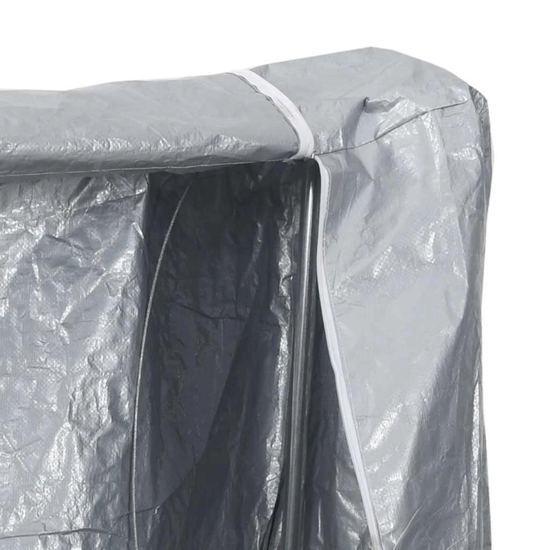 vidaxL malkas plaukts ar lietus pārsegu, 250x25x150cm, cinkots tērauds