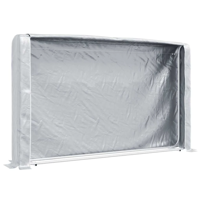 vidaxL malkas plaukts ar lietus pārsegu, 250x25x150cm, cinkots tērauds