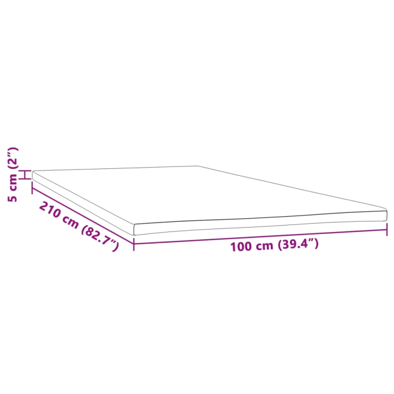vidaXL virsmatracis, 100x210x5 cm