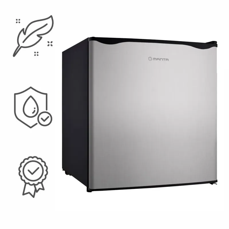 Manta MM515PSL Fridge 46L Silver inox-black