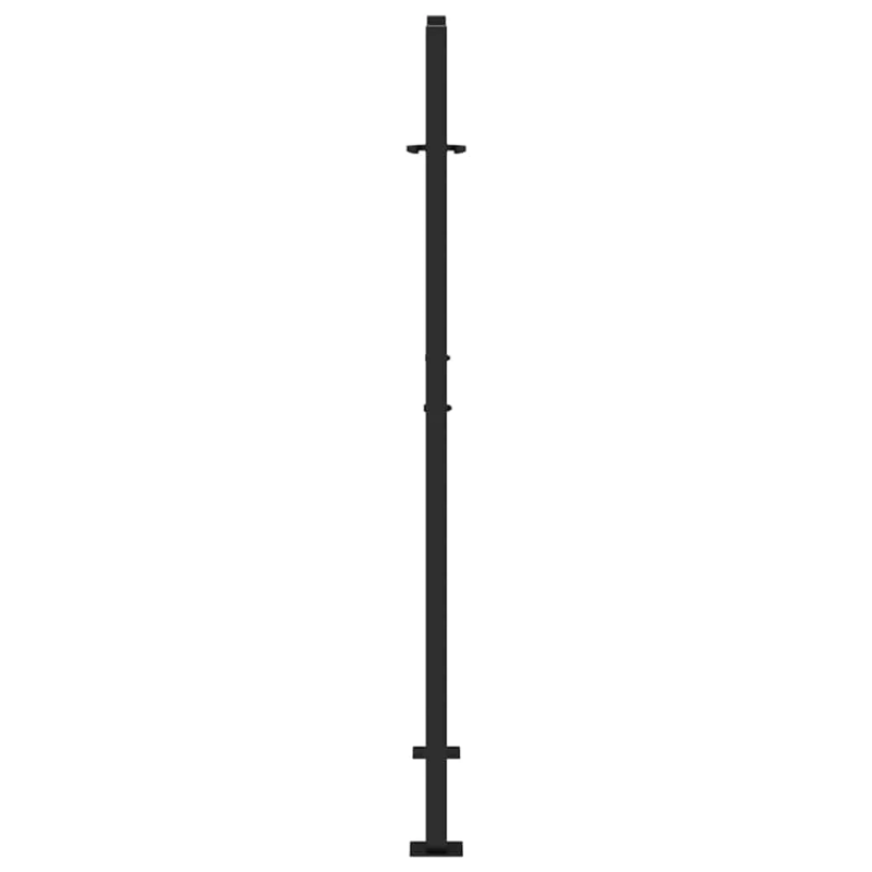 vidaXL dārza vārti, melni, 100x150 cm, tērauds, krusta dizains