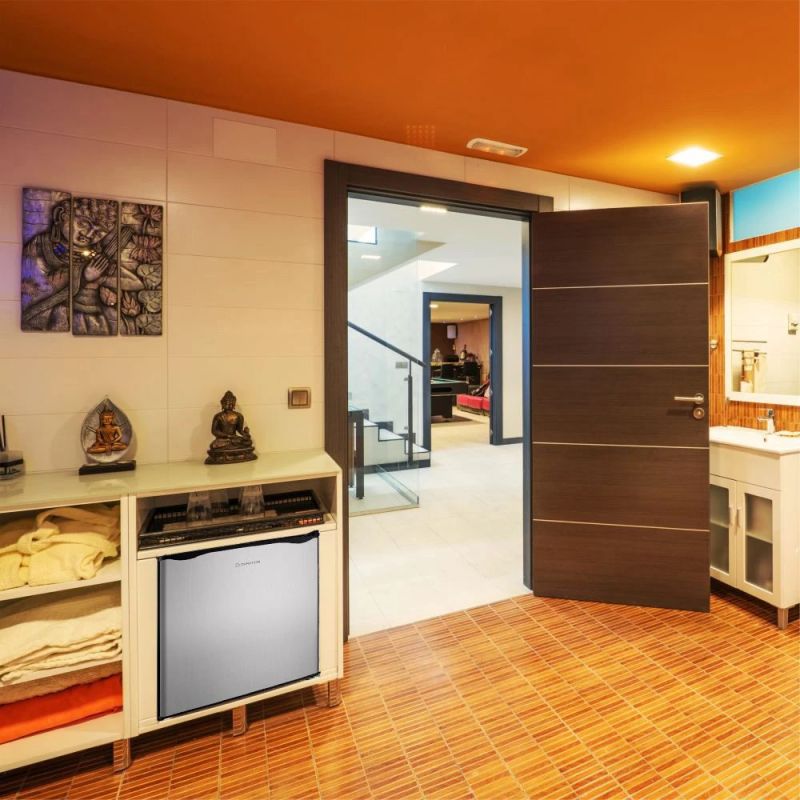 Manta MM515PSL Fridge 46L Silver inox-black