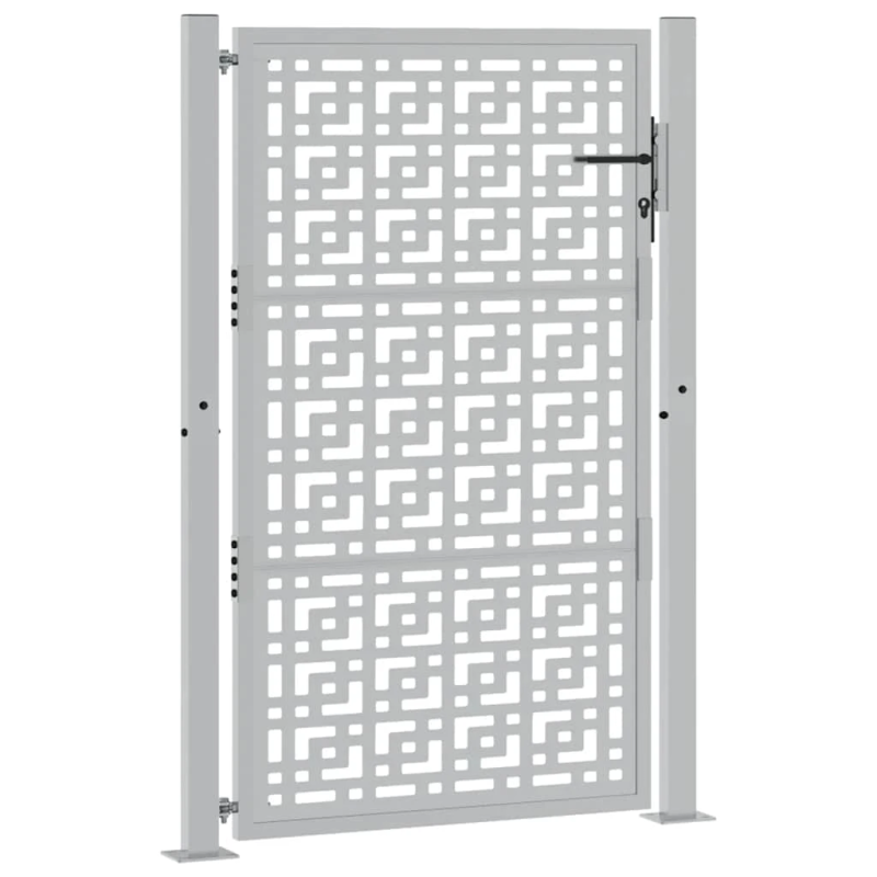 vidaXL dārza vārti, 100x150 cm, atmosfēras izturīgs tērauds, krusta dizains