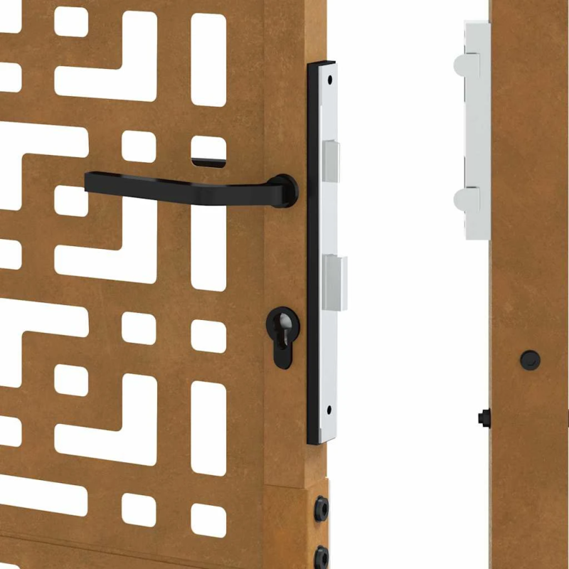 vidaXL dārza vārti, 100x150 cm, atmosfēras izturīgs tērauds, krusta dizains