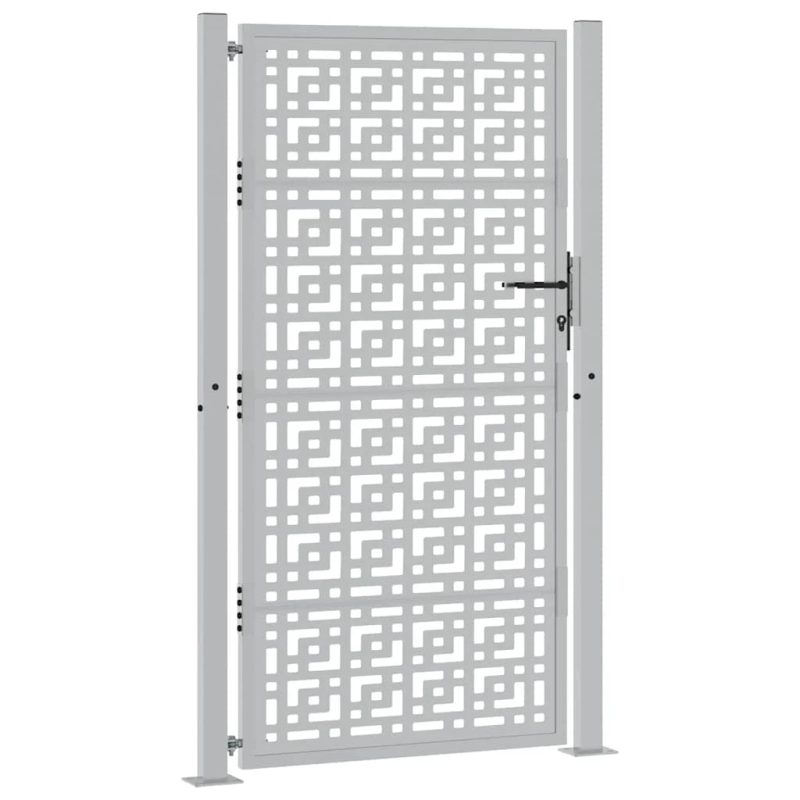 vidaXL dārza vārti, 100x175 cm, atmosfēras izturīgs tērauds, krusta dizains