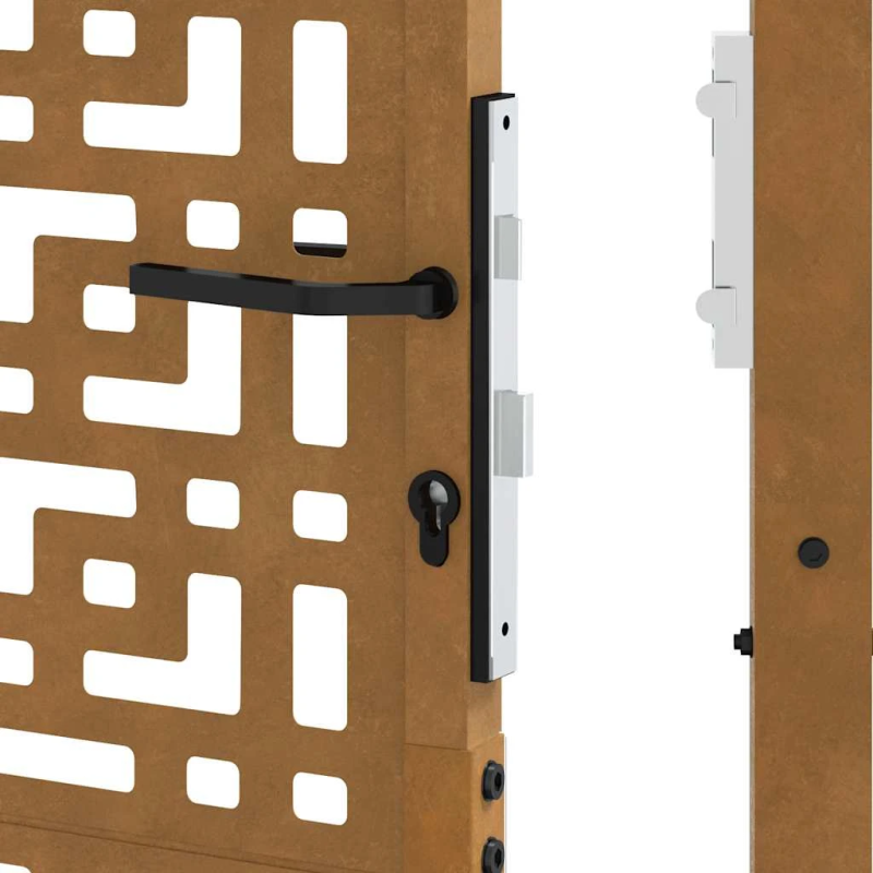 vidaXL dārza vārti, 100x175 cm, atmosfēras izturīgs tērauds, krusta dizains