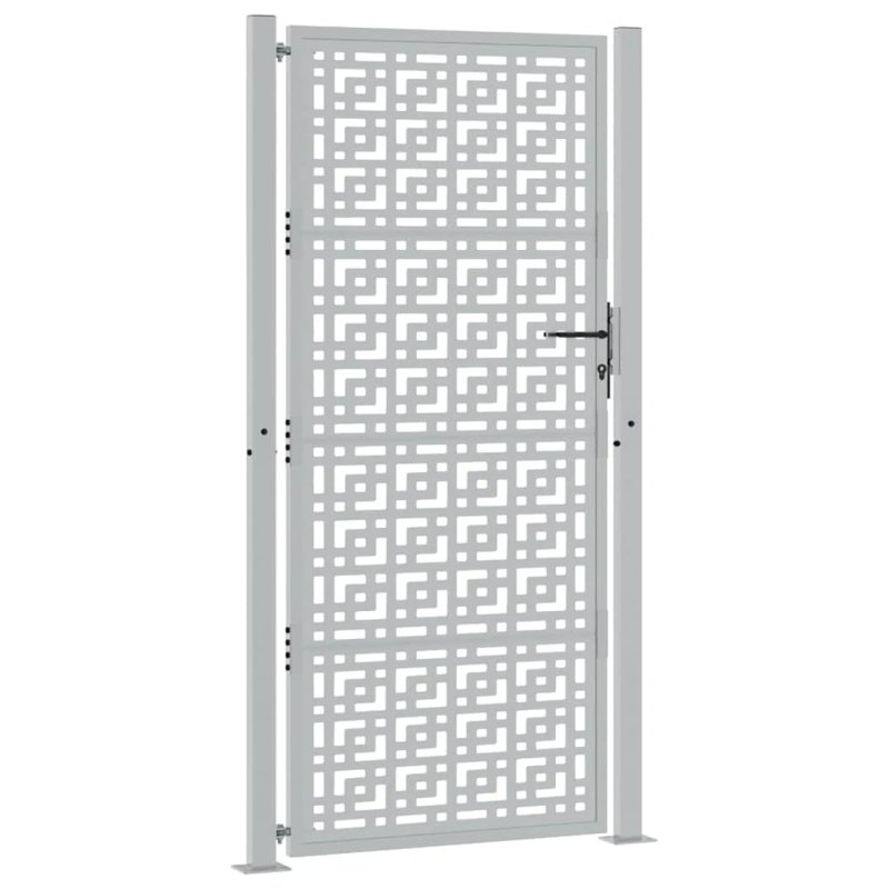 vidaXL dārza vārti, 100x200 cm, atmosfēras izturīgs tērauds, krusta dizains