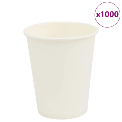 vidaXL papīra kafijas krūzes 1000 gab. 8 unces 200 ml Baltas