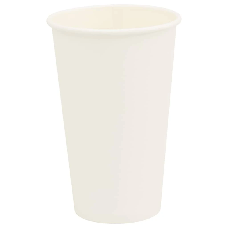 vidaXL papīra kafijas krūzes 1000 gab. 16 unces 400 ml Baltas