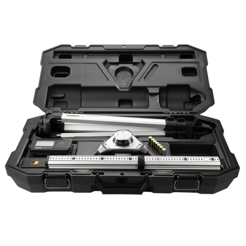 360 rotējošs,zaļš lāzera līmeņrāža komplekts + lāzera stara uztvērējs ToughBuilt