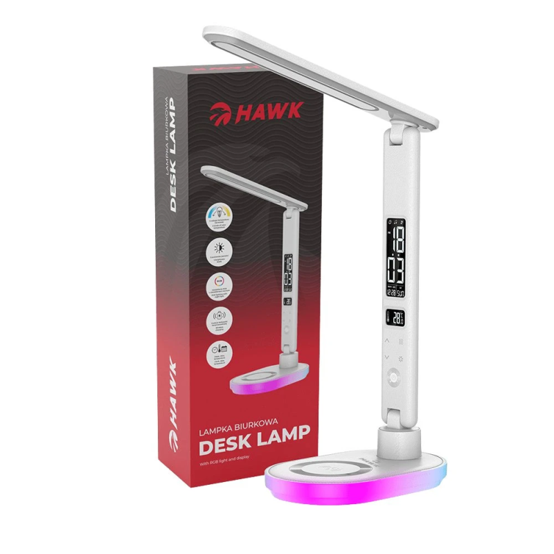 Hawk HW-LAMP03 LED Desk Lamp White RGB