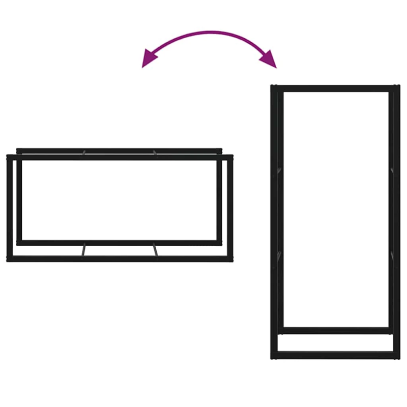 vidaXL Malkas plaukts Melns 55x30x116 cm Tērauds