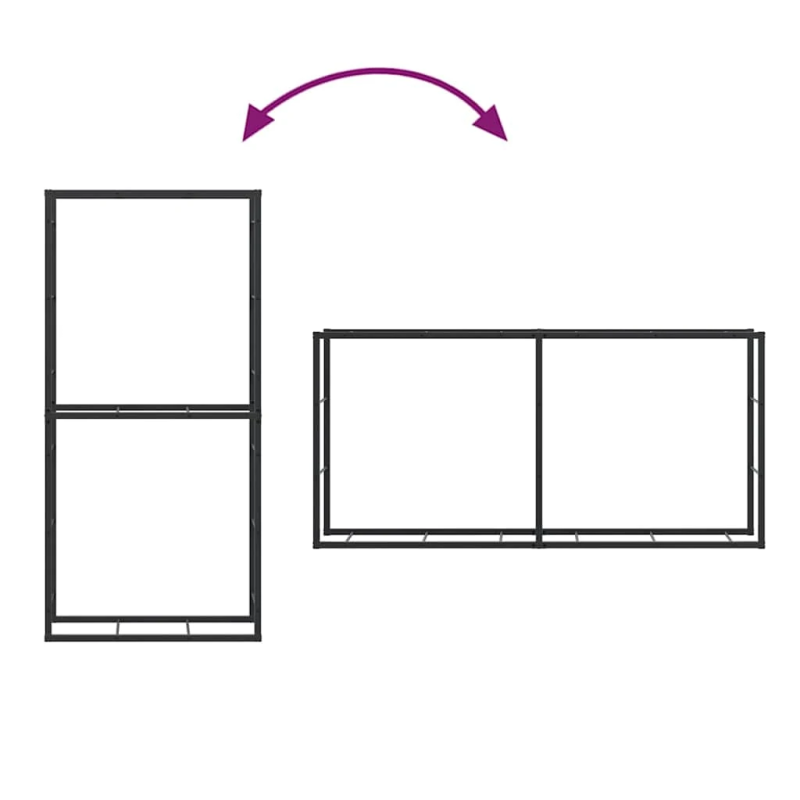 vidaXL Malkas plaukts Melns 100x30x209 cm Tērauds