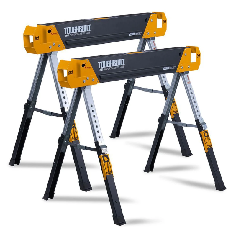 Toughbuilt 2x gab. komplekts Darba zāģstendi - Galdi būvlaukumiem - Āži - Steķi TB-SH60-2 1210001302020