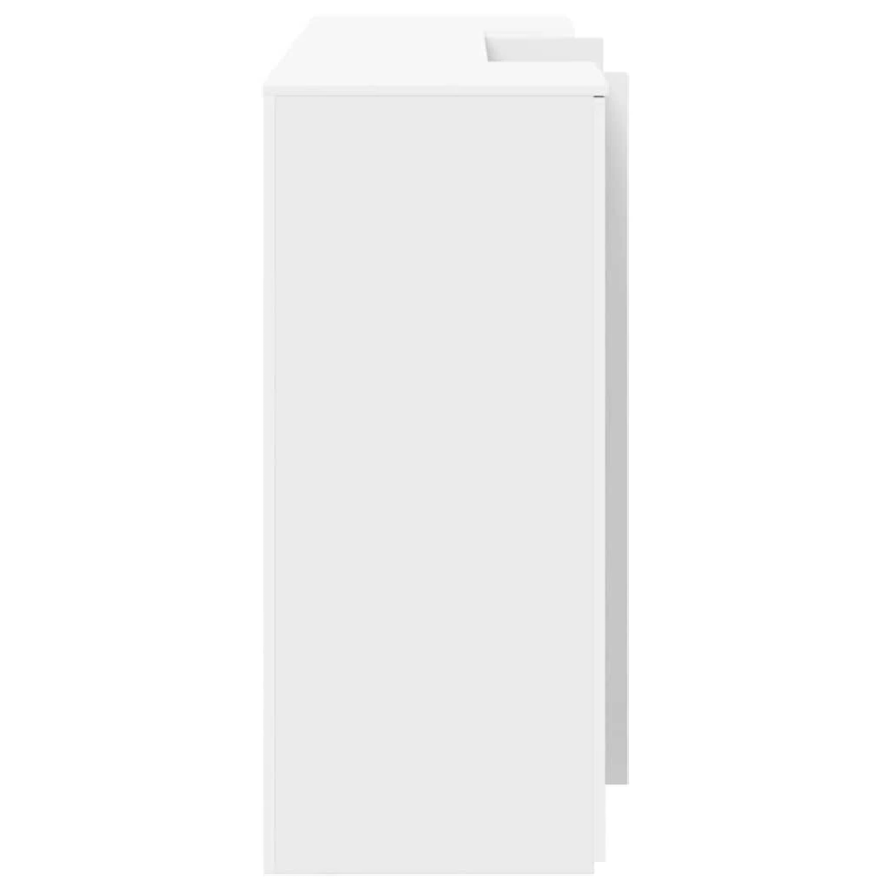 vidaXL reģistratūras galds, balts, 200x50x103,5 cm, inženierkoks