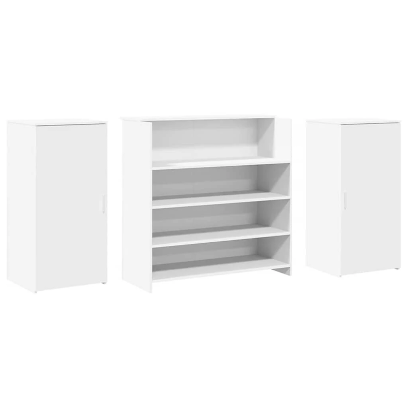 vidaXL reģistratūras galds, balts, 200x50x103,5 cm, inženierkoks