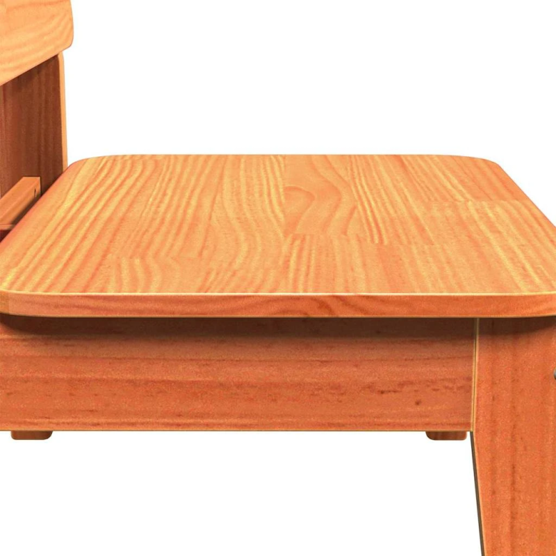 vidaXL dārza krēsls, vaska brūns, 60x52,5x72 cm, priedes masīvkoks