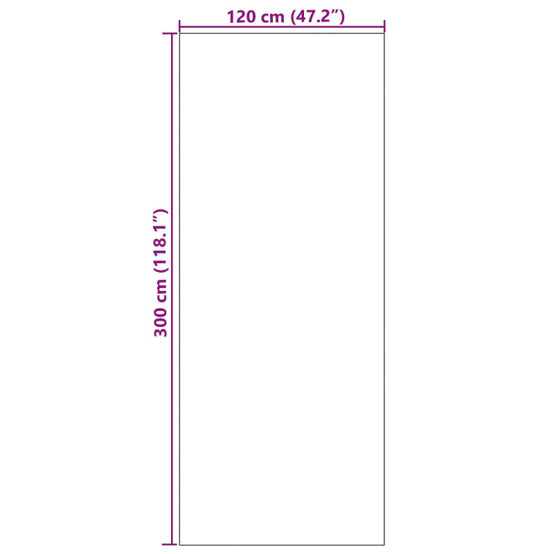vidaXL Durvju paklājs Antracīts un melns 120 x 300 cm Poliamīds un PVC