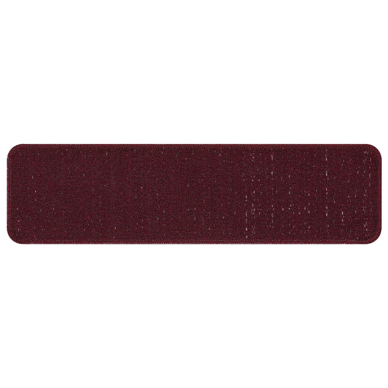 vidaXL Antislip kāpņu paklāji 15 pcs Bordo 75 x 20 cm PP