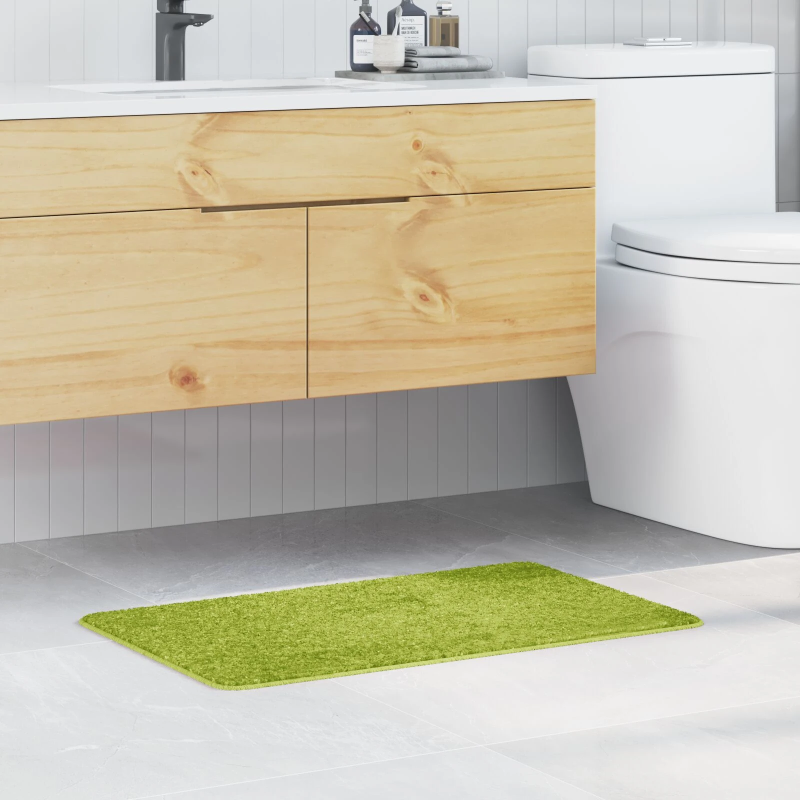 vidaXL Pret-slīdošs vannas paklājs Zaļa 50 x 80 cm PP