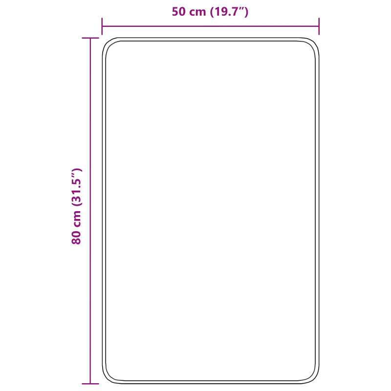 vidaXL Pret-slīdošs vannas paklājs Tirkīzzila 50 x 80 cm PP