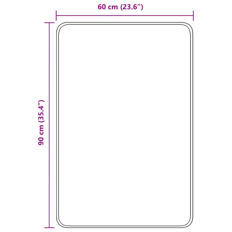 vidaXL Pret-slīdošs vannas paklājs Pelēka 60 x 90 cm PP