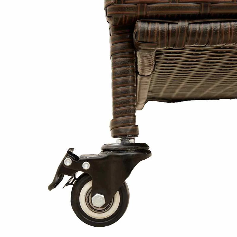 vidaXL dārza uzglabāšanas kaste ar riteņiem brūns 160x55x75 cms