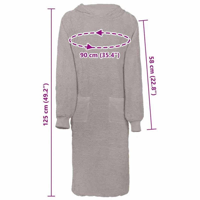 vidaXL Segas džemperis ar kapuci KINN Pelēka XL Kokvilna