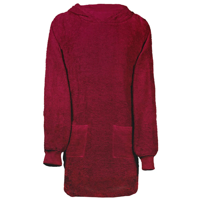 vidaXL Segas džemperis ar kapuci KINN Sarkana L Kokvilna