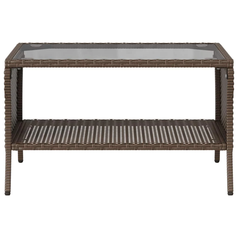 vidaXL divvietīgs dārza dīvāns ar galdiņu un spilveniem PE rotangpalma