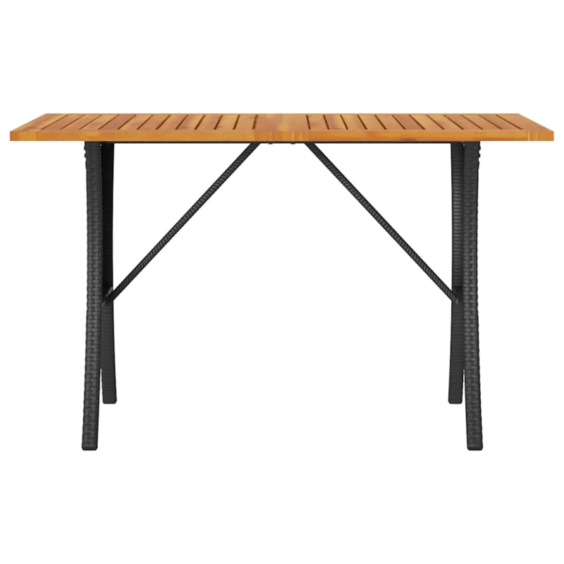 vidaXL Trīsvietīgs dārza dīvāns ar spilveniem un galdu melns